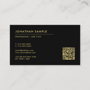 Tarjeta De Visita Personalizado Texto Plantilla moderna Código QR Ne
