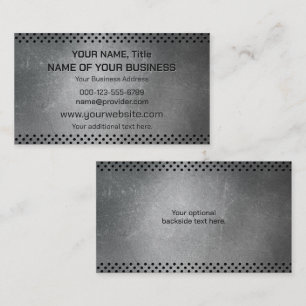 Tarjeta De Visita Personalizado Textos Falsos Metalizado