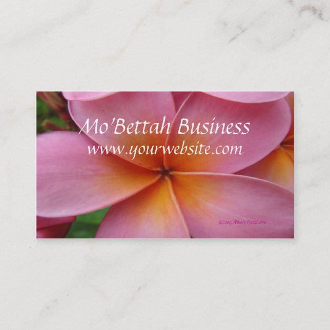 Tarjeta De Visita Personalizado tropical BusinessCards de la flor (Anverso)