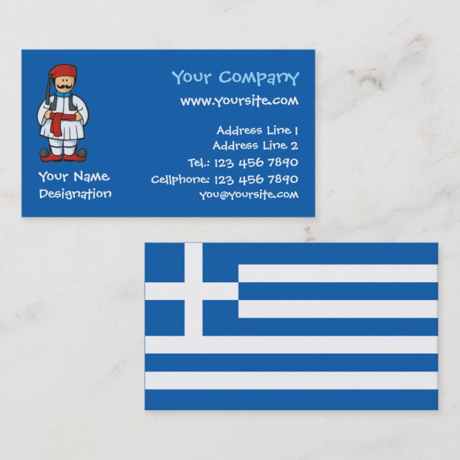 Tarjeta De Visita Personalizado Tsolias (Anverso / Reverso)