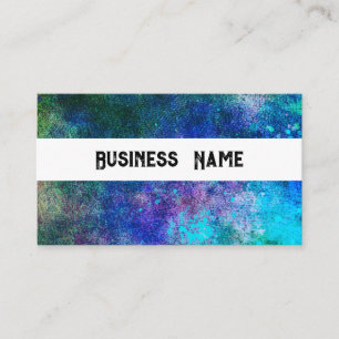 Tarjeta De Visita personalizado turquesa púrpura de manchas de color