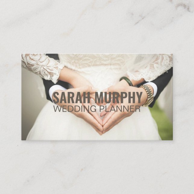Tarjeta De Visita Personalizado "Wedding Planner" (Estadounidense) (Anverso)