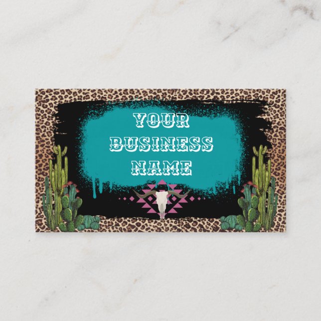 Tarjeta de visita personalizado Western (Anverso)