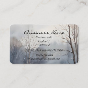 Tarjeta De Visita Personalizado Winter Forest Landscape Art