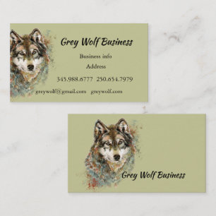 Tarjeta De Visita Personalizado Wolf Wolves Animal Nature Art