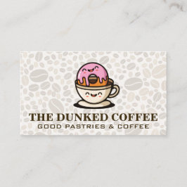 Tarjeta De Visita Personalizados de la Copa Donut y Coffee