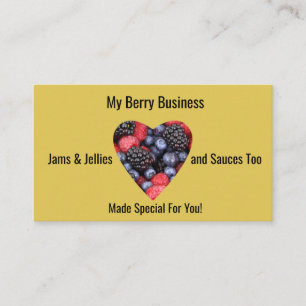 Tarjeta de visita personalizar Berry Jams Jellies
