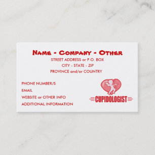 Tarjeta De Visita Personalizar Cupido Amor