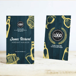 Tarjeta De Visita Personalizar el tema de la Cervecería Verde Oscura
