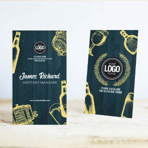Tarjeta De Visita Personalizar el tema de la Cervecería Verde Oscura