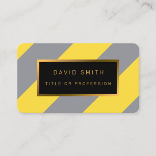 Tarjeta De Visita Personalizar Gris Amarillo Claro Y Suave