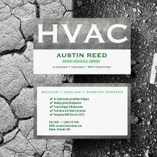Tarjeta De Visita Personalizar la climatización HVAC Calefacción Air