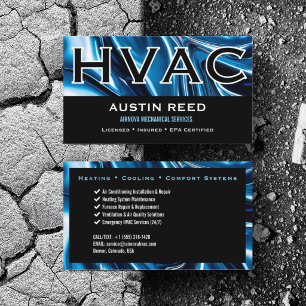 Tarjeta De Visita Personalizar la climatización HVAC Calefacción Enf