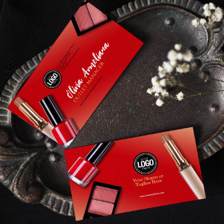 Tarjeta De Visita Personalizar negocio | Moderna Empresa de maquilla