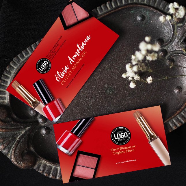 Tarjeta De Visita Personalizar negocio | Moderna Empresa de maquilla (Subido por el creador)