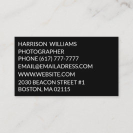 Tarjeta De Visita Personalizar personaliza negro minimalista elegant