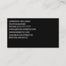 Tarjeta De Visita Personalizar personaliza negro minimalista elegant