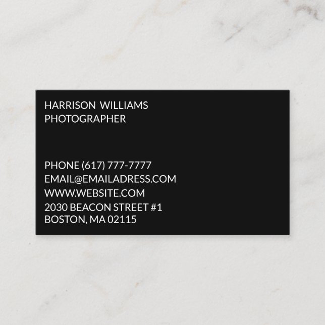 Tarjeta De Visita Personalizar personaliza negro minimalista elegant (Anverso)