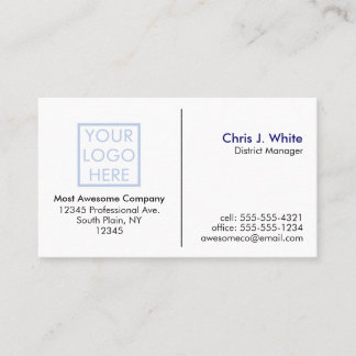 Tarjeta De Visita Personalizar propio - Su logotipo - Blanco