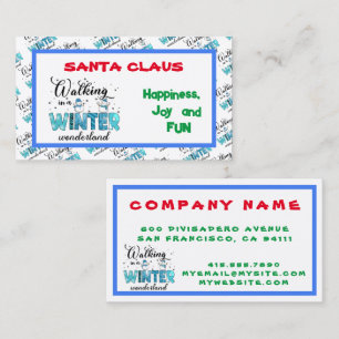 Tarjeta De Visita Personalizar Winter Wonderland