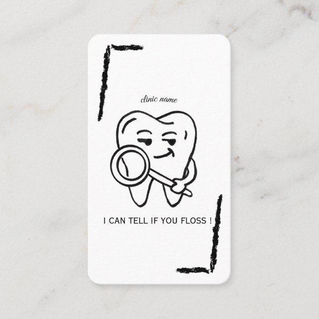 Tarjeta De Visita Personalize Funny Dentist Tooth business card (Anverso)