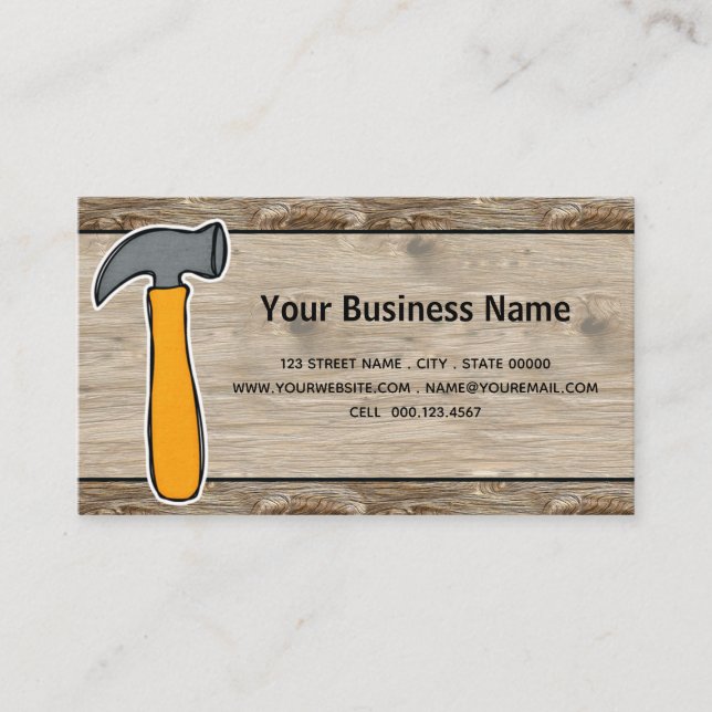 Tarjeta De Visita Personalized Business Cards - Handyman (Anverso)