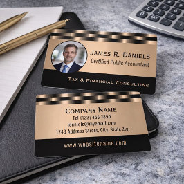 Tarjeta De Visita Personalized CPA Tax Preparer Photo Business Card