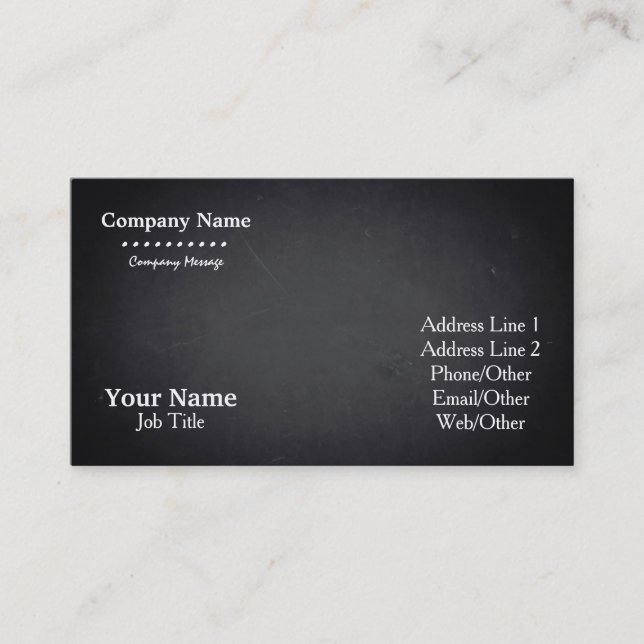 Tarjeta De Visita Personalized Custom Your Own Grey (Anverso)