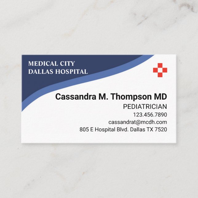 Tarjeta De Visita Personalized Medical Hospital Employee (Anverso)