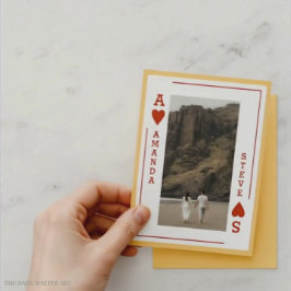 Tarjeta De Visita Personalized Photo Valentine’s Card – Ace of Heart