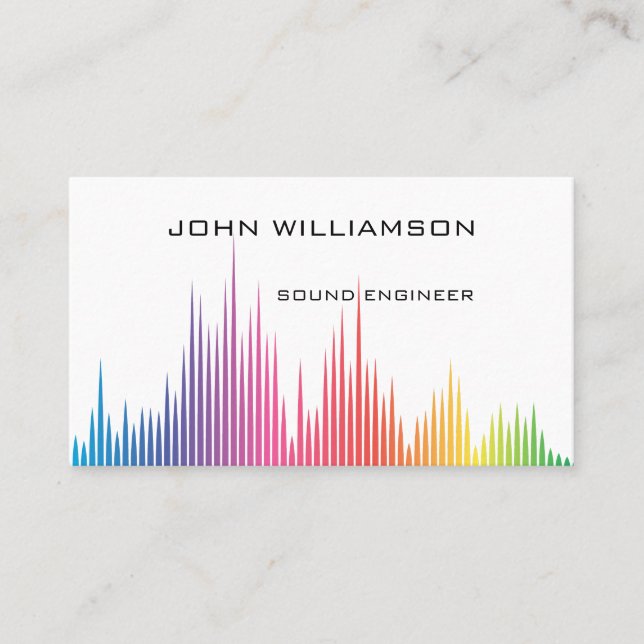 Tarjeta De Visita Personalized Sound Engineer Audio Engineering (Anverso)