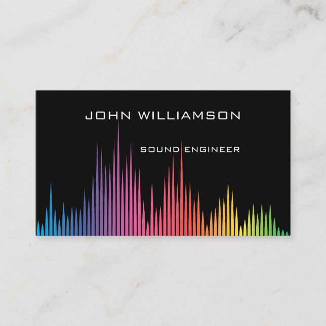 Tarjeta De Visita Personalized Sound Engineer Audio Engineering (Anverso)