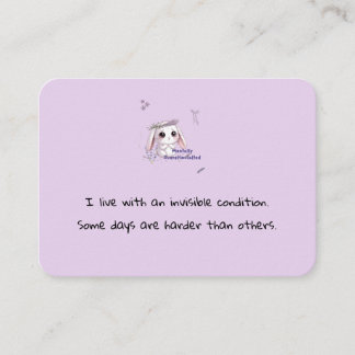 Tarjeta De Visita Personalzied Support Contact Card with Bunny 