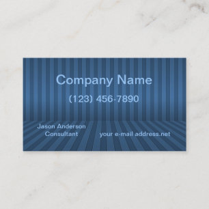 Tarjeta De Visita Perspectiva de franjas azules de la marina moderna