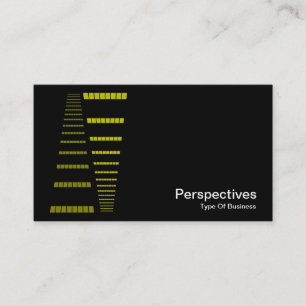 Tarjeta De Visita Perspectivas - Amarillo y blanco sobre negro