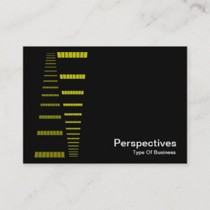 Tarjeta De Visita Perspectivas - Amarillo y blanco sobre negro