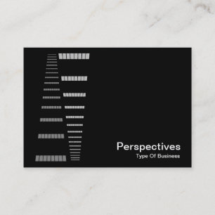 Tarjeta De Visita Perspectivas - Blanco sobre negro