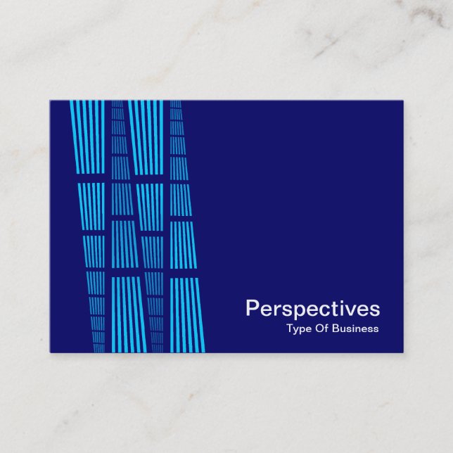 Tarjeta De Visita Perspectivas v2 - Azul cielo y blanco en la marina (Anverso)