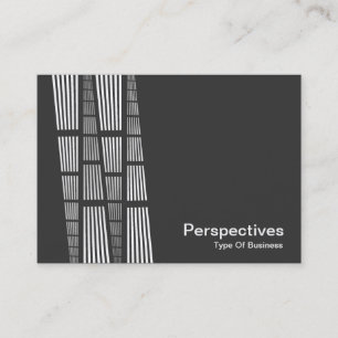 Tarjeta De Visita Perspectivas v2 - Blanco sobre gris oscuro