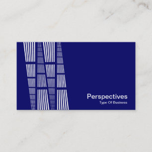 Tarjeta De Visita Perspectivas v2 - Blanco sobre la marina profunda