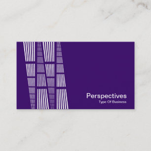 Tarjeta De Visita Perspectivas v2 - Blanco sobre morado profundo