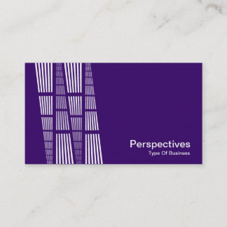 Tarjeta De Visita Perspectivas v2 - Blanco sobre morado profundo