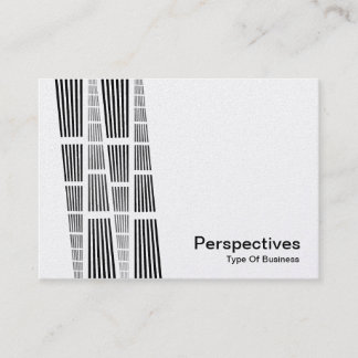 Tarjeta De Visita Perspectivas v2 - Blanco y negro (platino)