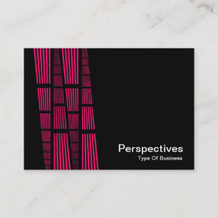 Tarjeta De Visita Perspectivas v2 - Neon Red y White sobre negro