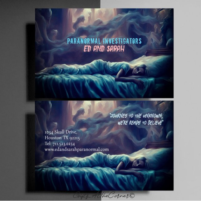 Tarjeta De Visita Pesadilla del investigador paranormal (Subido por el creador)