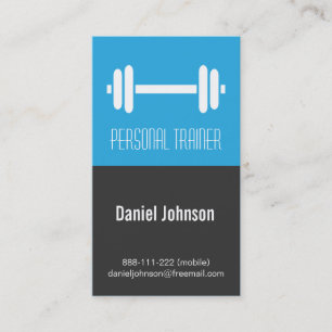 Tarjeta De Visita Pesas de Entrenador Personal de Fitness Moderno y