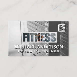 Tarjeta De Visita Pesas de Gimnasio   Fitness   Salud   Entrenador P