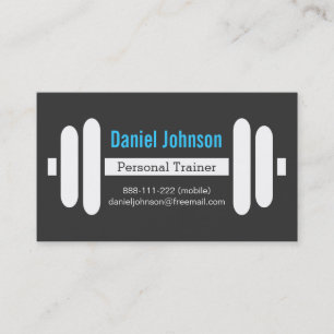 Tarjeta De Visita Pesas para Entrenador Personal de Fitness Moderno