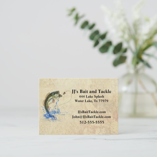 Tarjeta De Visita Pesca (Anverso de pie)
