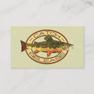 Tarjeta De Visita Pesca con Mosca de Trucha